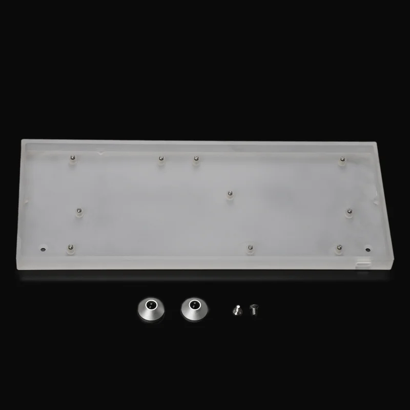 Only case CNC Feet YMDK 84 комплект CNC акриловый чехол анодированная пластина Underglow RGB полностью программируемые стабилизаторы PCB для 75% 84 клавиатуры ANSI ISO макет - Цвет: Only case CNC Feet