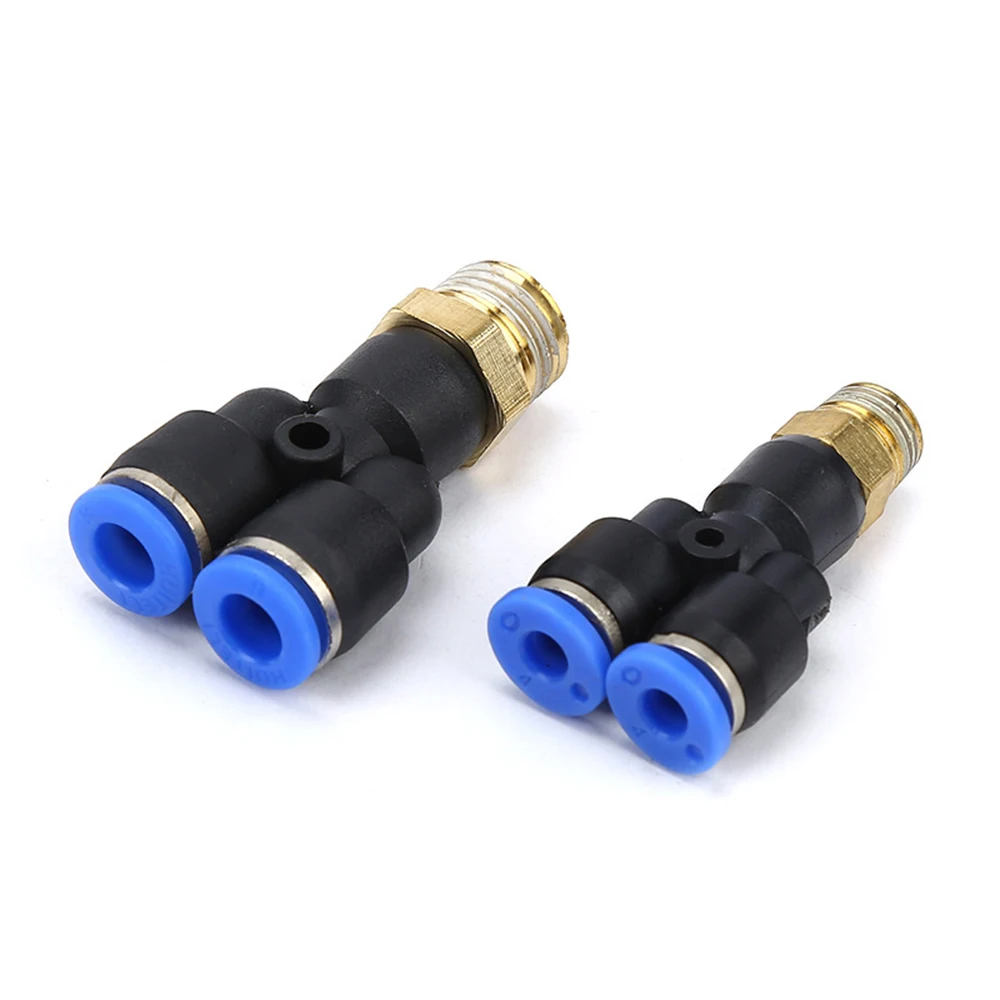 M5 1/8 &quot1/4&quot 3/8 &quot1/2&quot BSP наружная резьба 3 способа воздушный соединитель разъем 6