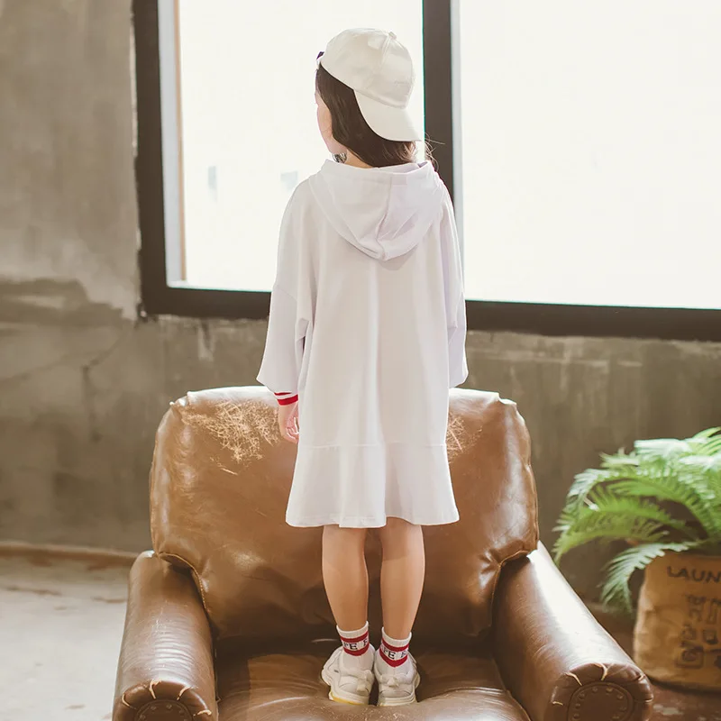 Платье для девочек осень 2018 новая детская одежда отдыха среднего возраста с