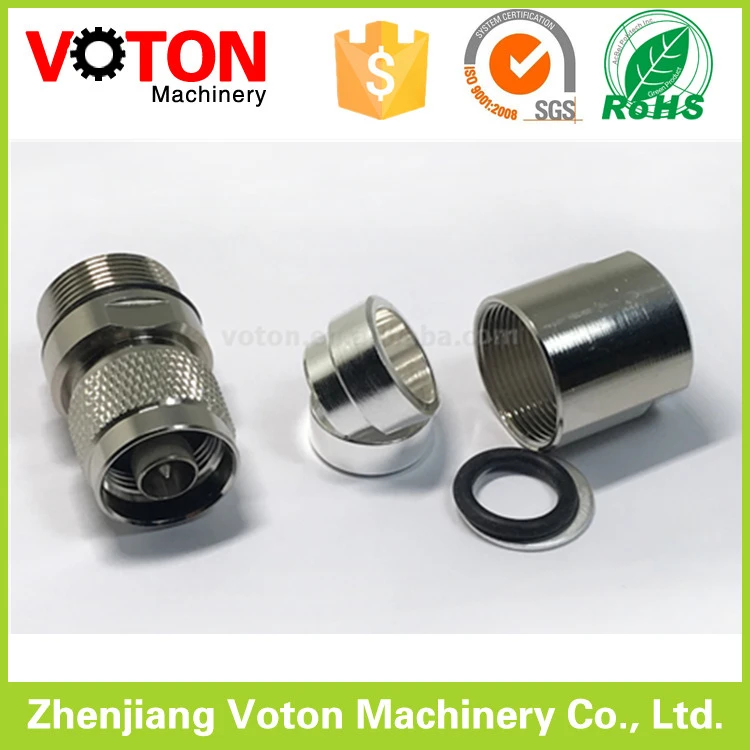 Бесплатная доставка 2 шт медный штекер прямой зажим RF N мужской тип соединитель