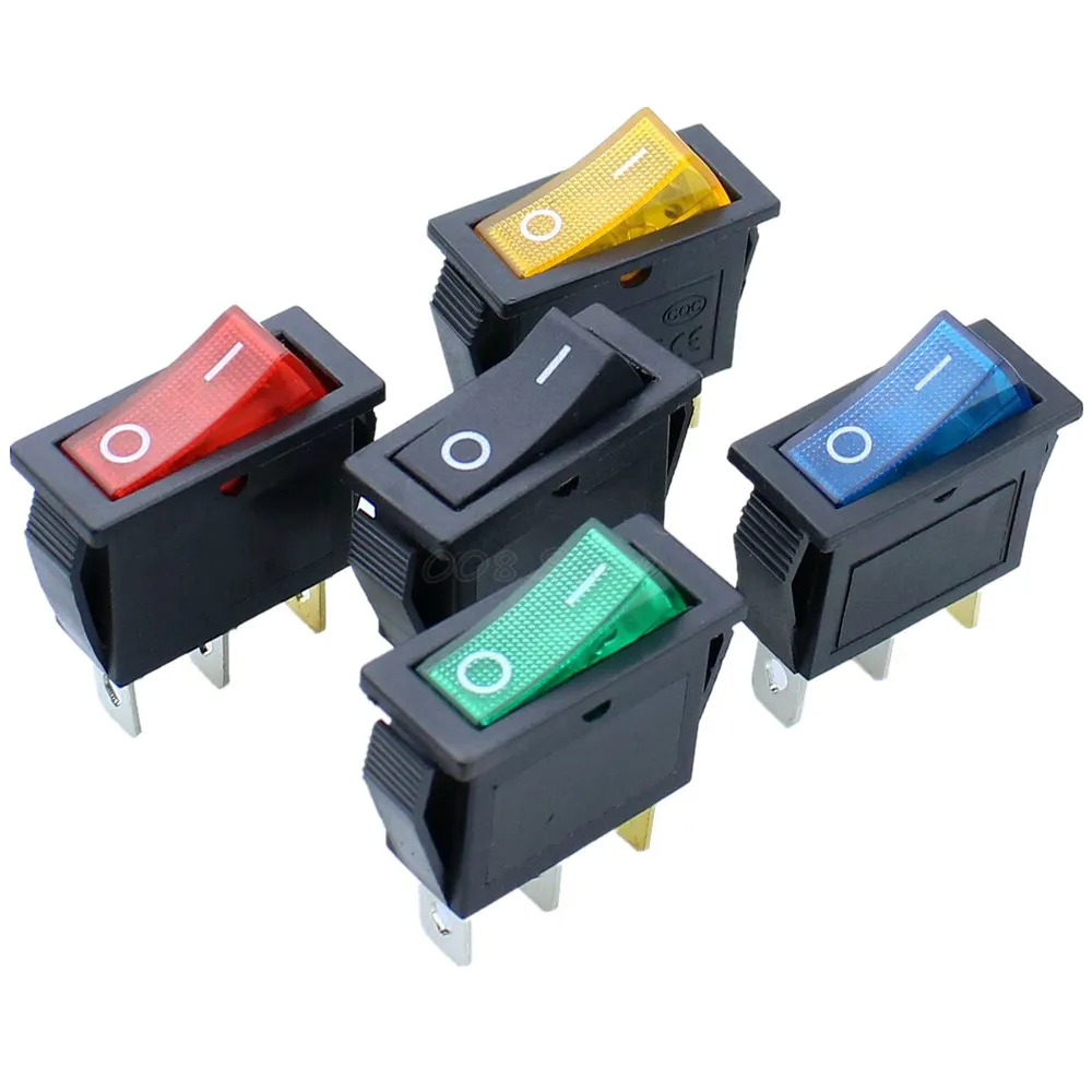 KCD3 On Off 3Pin клавишный выключатель DPST 15A/20A 250V/125VAC KCD3|cover rocker switch|on/off switchkcd3 switch |