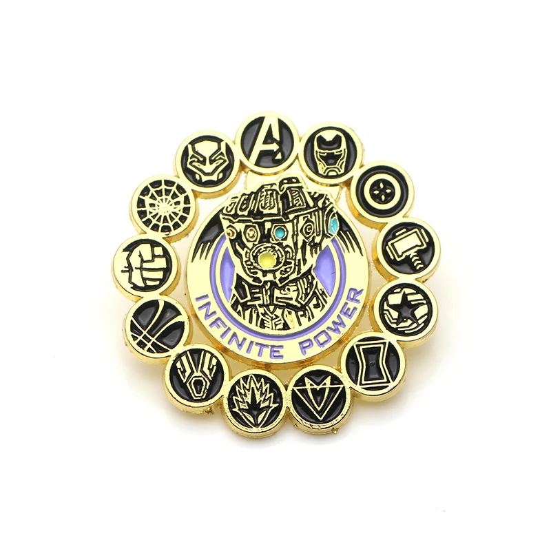 P3691 Dongmanli Thanos Infinity Gauntlet металлические эмалированные булавки и броши для нагрудного штыря рюкзак сумки значок крутые подарки