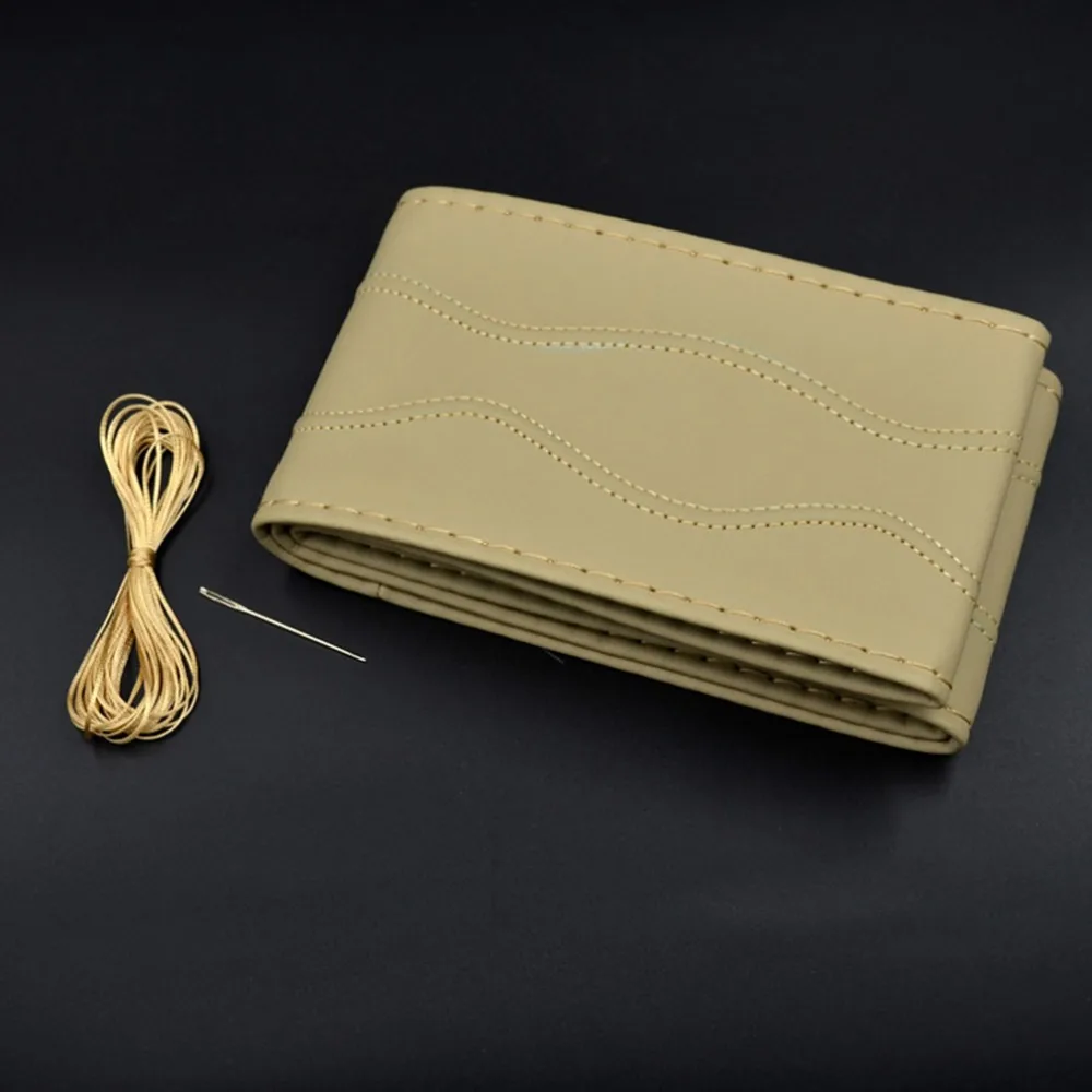 1 комплект Кожаный Автомобильный чехол на руль с иглами|Чехлы руль| |