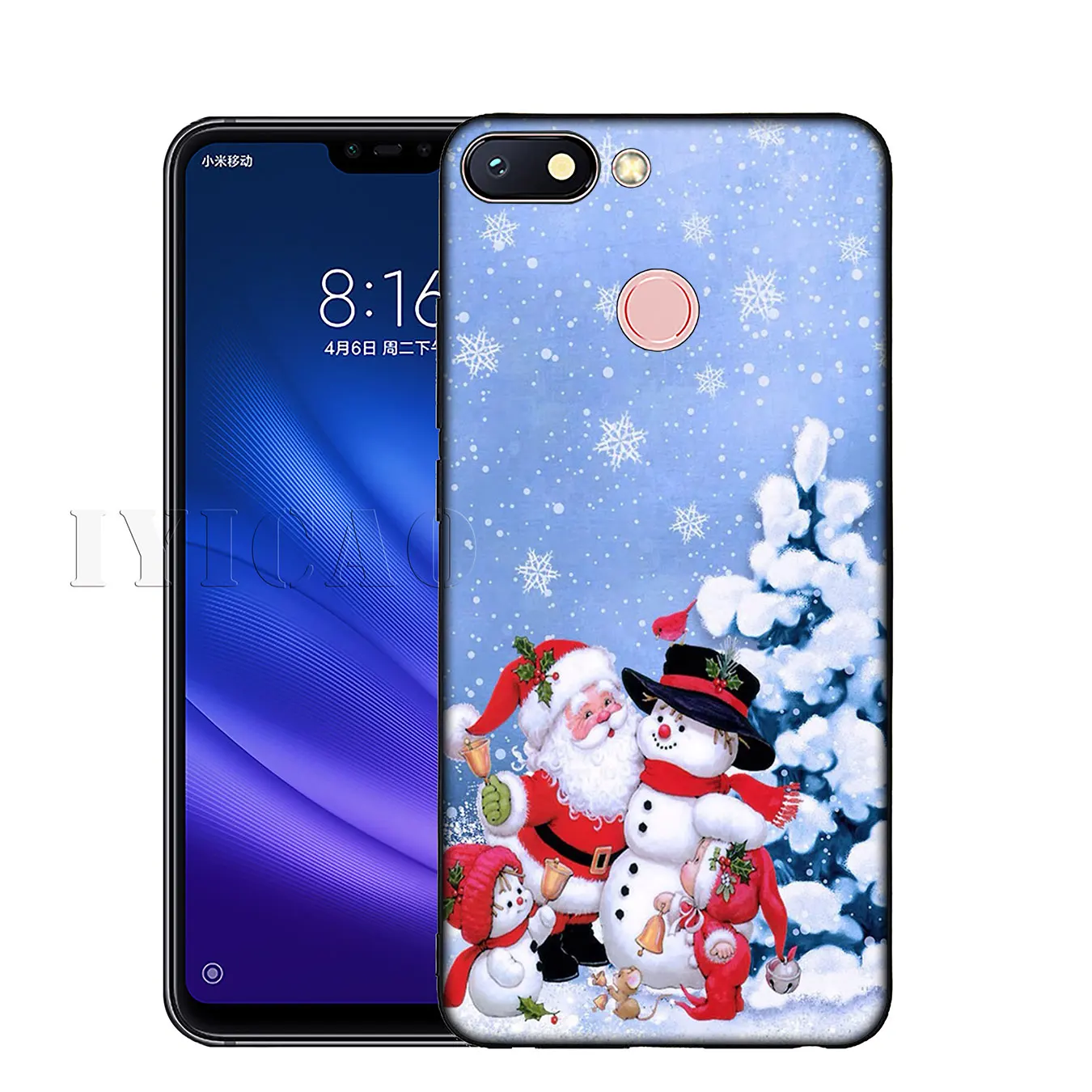 IYICAO New Year Christmas Soft Silicone Phone Case for Xiaomi Redmi K30 K20 8A 7A 6A 5A S2 GO Note 8 8T 7 5 6 Pro Cover |