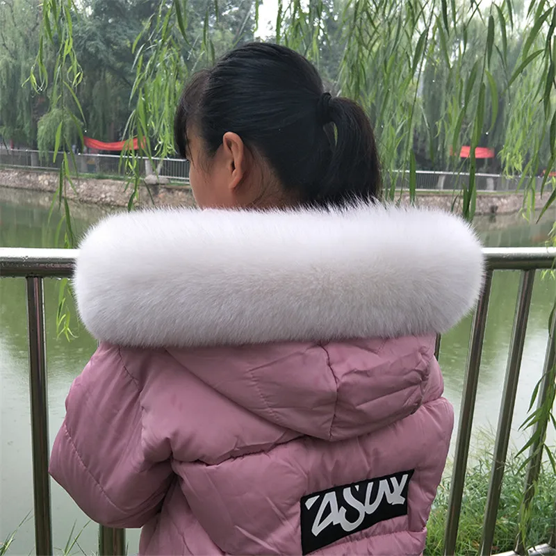 New fashion Natural Fox fur collar Winter scarf shawl multicolor fox fur collar Scarves Solid warm Women hood fox fur muffler