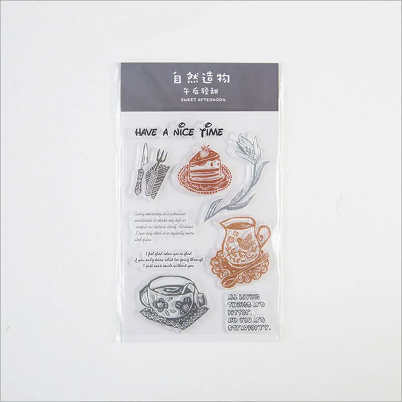 Кофейный десерт искусственные штампы для скрапбукинга DIY Фотоальбом резиновые