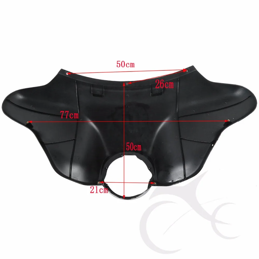 Мотоцикл летучая мышь внешний клобук Обтекатель+ 8 ''ветровое стекло для Harley Touring Road King Road Street Gilde 1996-2013