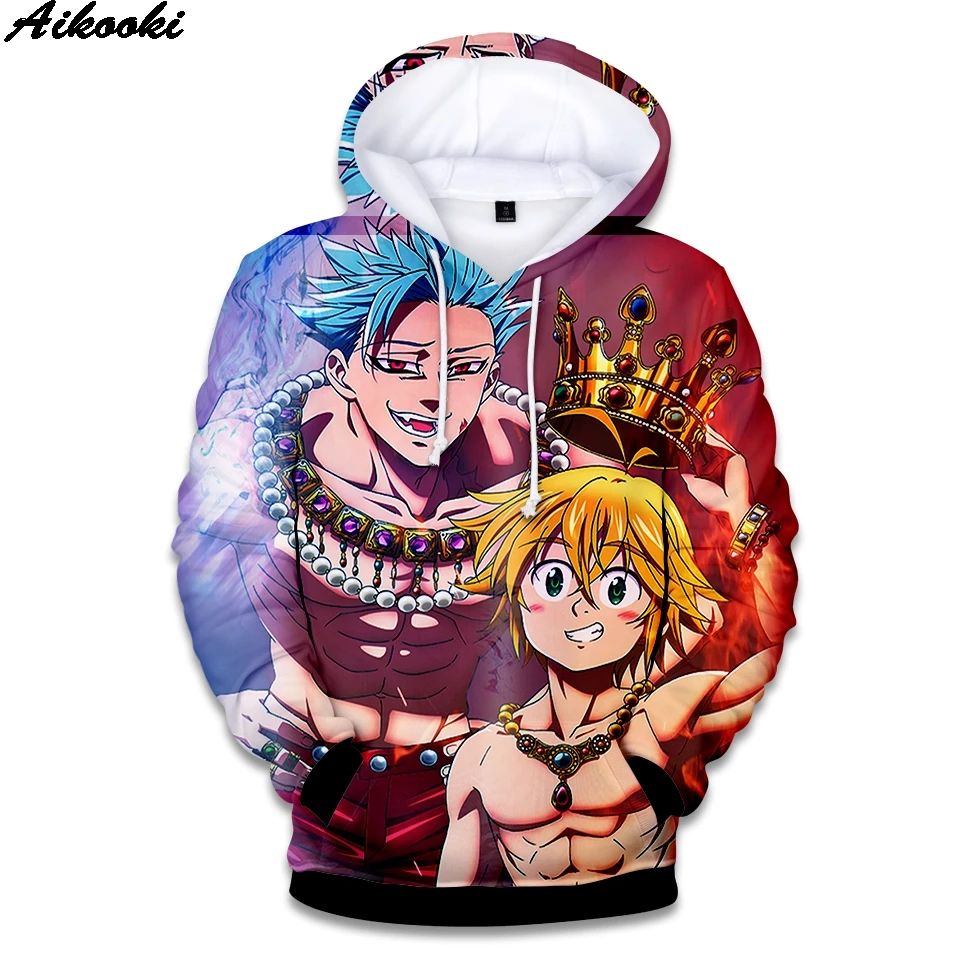 Aikooki Новое поступление Nanatsu No Taizai 3D толстовки мужские/женские модные повседневные