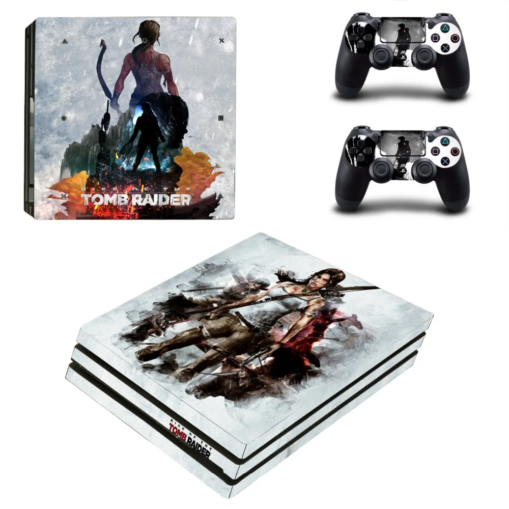 Подъем Расхитительница PS4 Pro кожи наклейки для Sony PlayStation 4 консоли и 2 контроллеры |