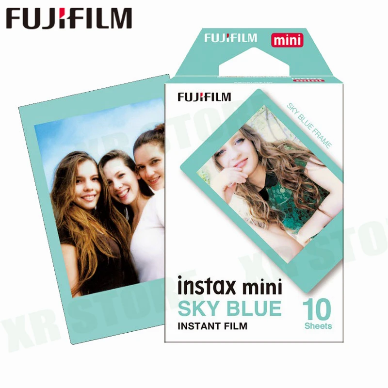 Белая пленка для Fuji Instax Мини 11 8 9 голубое небо мгновенной съемки Фотобумага 10