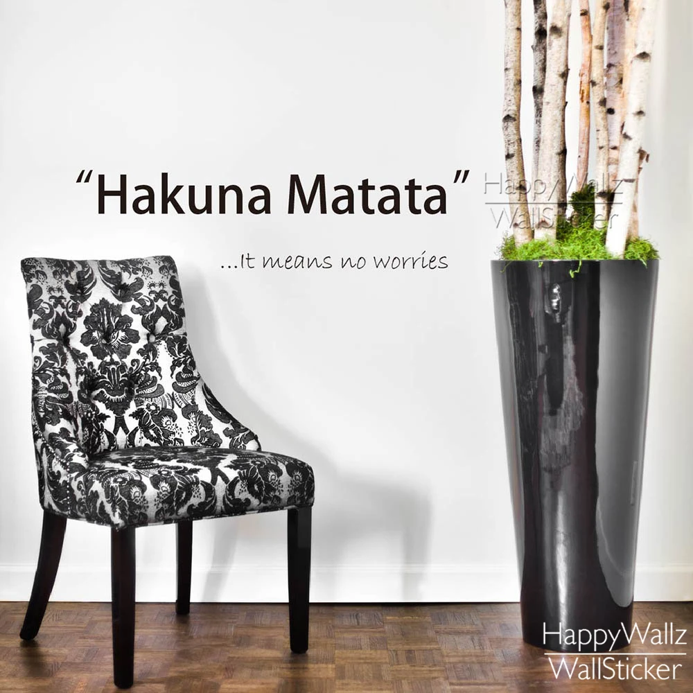 Наклейка на стену Hakuna Matata Мотивационная цитата не беспокоится вдохновляющая