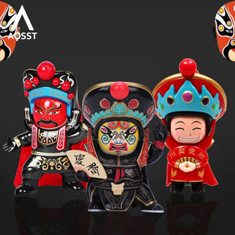 AOSST New Traditional Creative Chinese Opera Cartoon Panda Face Changing Doll Figure Novelty Funny Gadgets Anti Stress Toys | Игрушки и