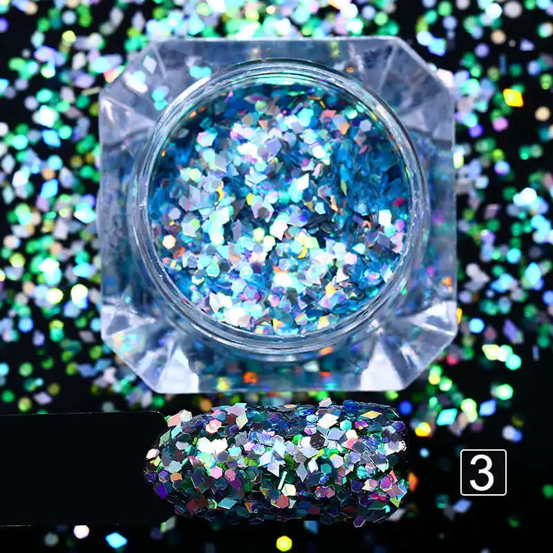 Pattern 20 2g 1 коробка лазерные серебряные блестки для ногтей пыль мульти форма советы лак для ногтей Сделай Сам хлопья украшения Маникюр - Цвет: Pattern 20 2g