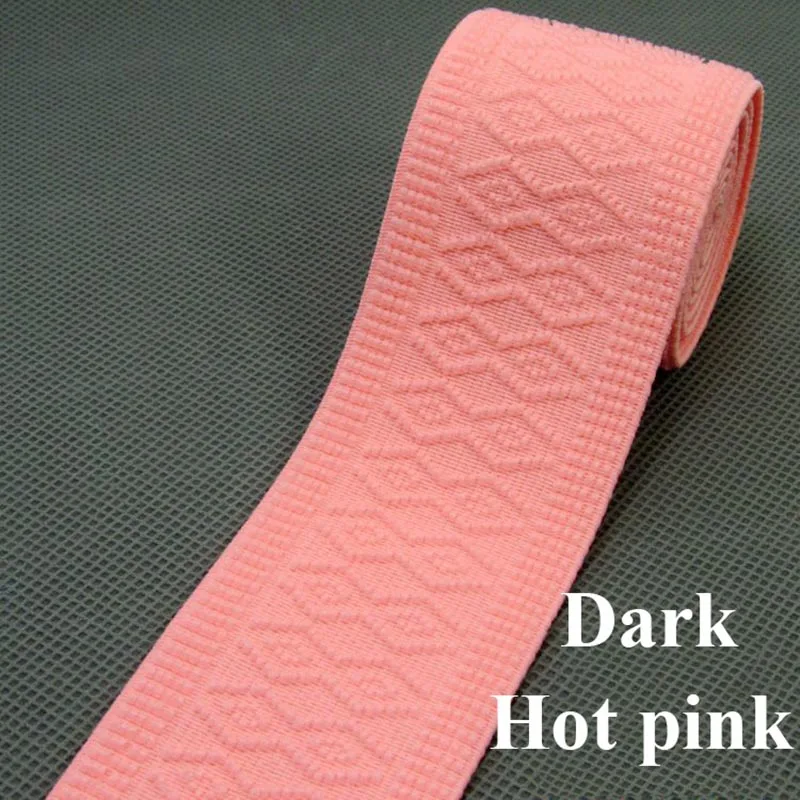 dark hot pink Meetee 4 метра 50 мм ширина резинки красочный узор DIY ремесла швейное платье с поясом брюки ручной работы аксессуары AP584 - Цвет: dark hot pink