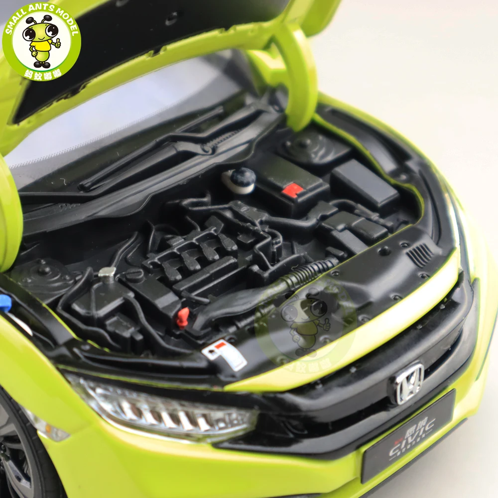 1/18 CIVIC 10th поколение литая под давлением Металлическая Модель автомобиля игрушки для детей мальчик девочка подарок коллекция хобби Зеленый