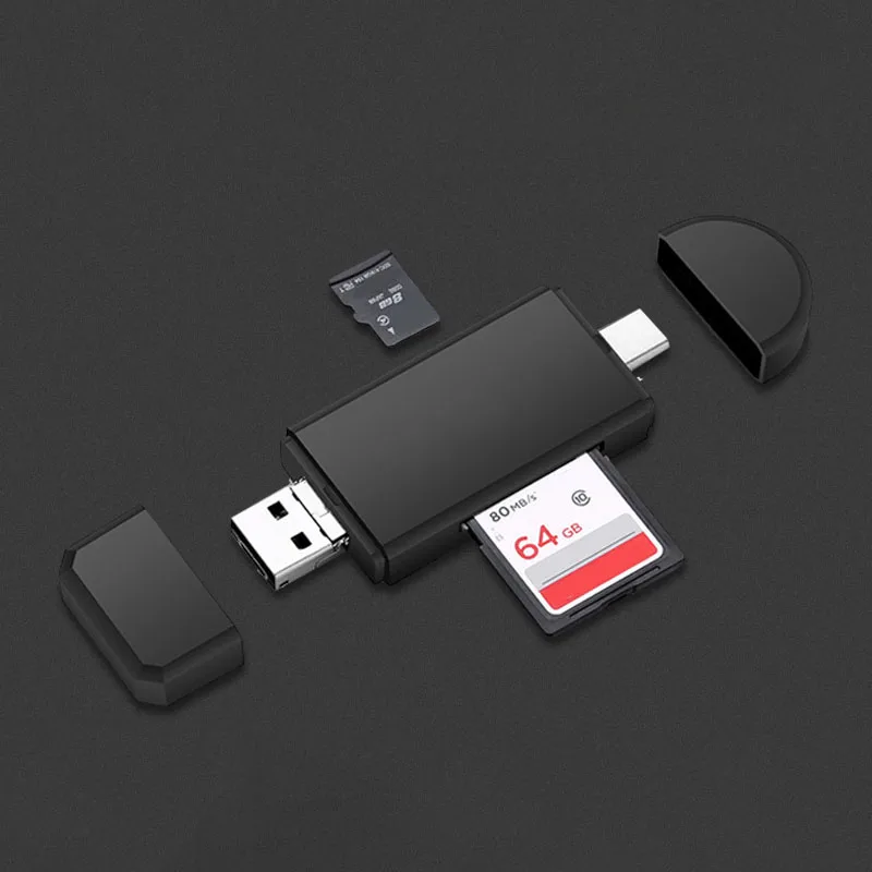 Универсальный Тип C и micro USB и USB 3 в 1 OTG кард-ридер высокоскоростной USB2.0 OTG TF/SD для Android компьютера удлинители