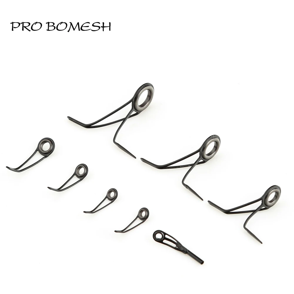Pro Bomesh, 3,9 г, 8 шт./комплект, набор направляющих для спиннинговой удочки, набор, SIC кольцо, направляющая из нержавеющей стали, сделай сам, подающая удочка, подходящая удочка, аксессуар