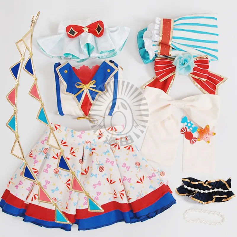 Lovelive! Honoka Kotori Umi Eli Nozomi Maki Rin Hanayo Nico awaken цирковое Платье Аниме Косплей Костюм