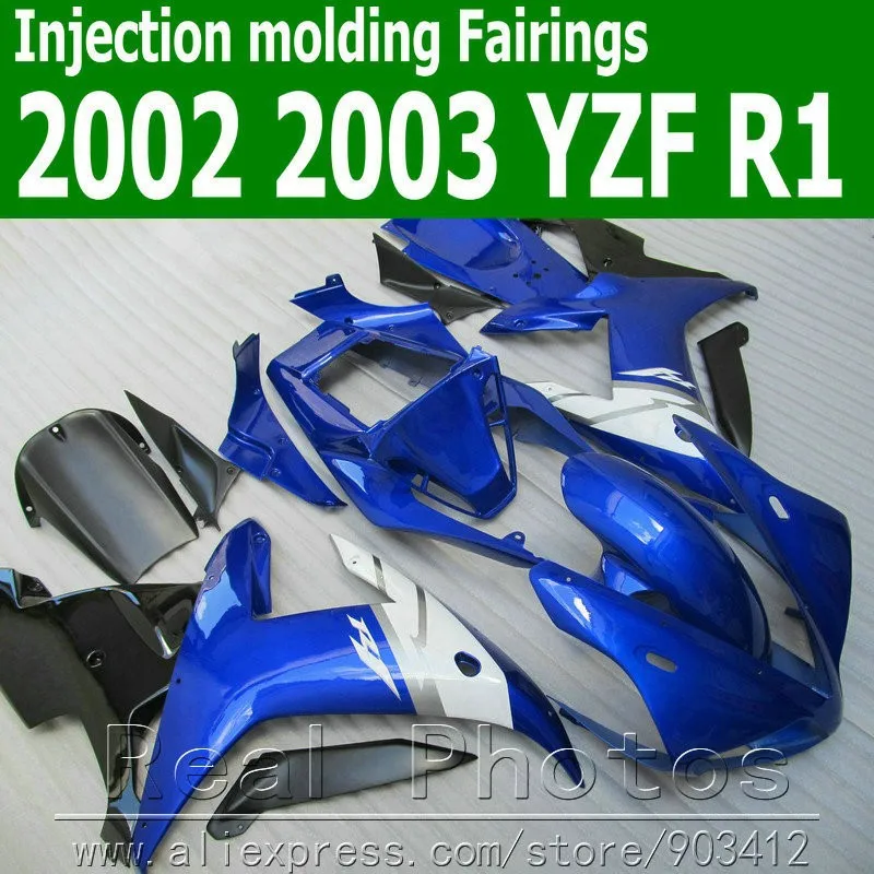 100% литье под давлением Обтекатели набор для YAMAHA R1 2002 2003 YZF обтекатель комплект 02 03