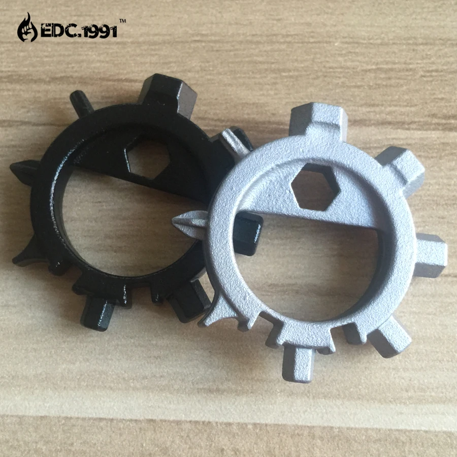 Multi function stainless steel EDC toos 12 screwdriver key ring bottle opener bicycle adjust tools | Спорт и развлечения