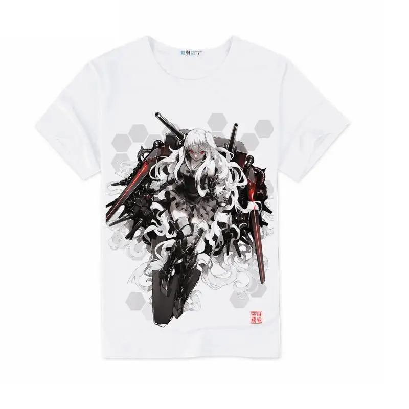 High-Q унисекс Kantai Collection мультфильм Yudachi футболка s Футболка Топ клей глубоководная