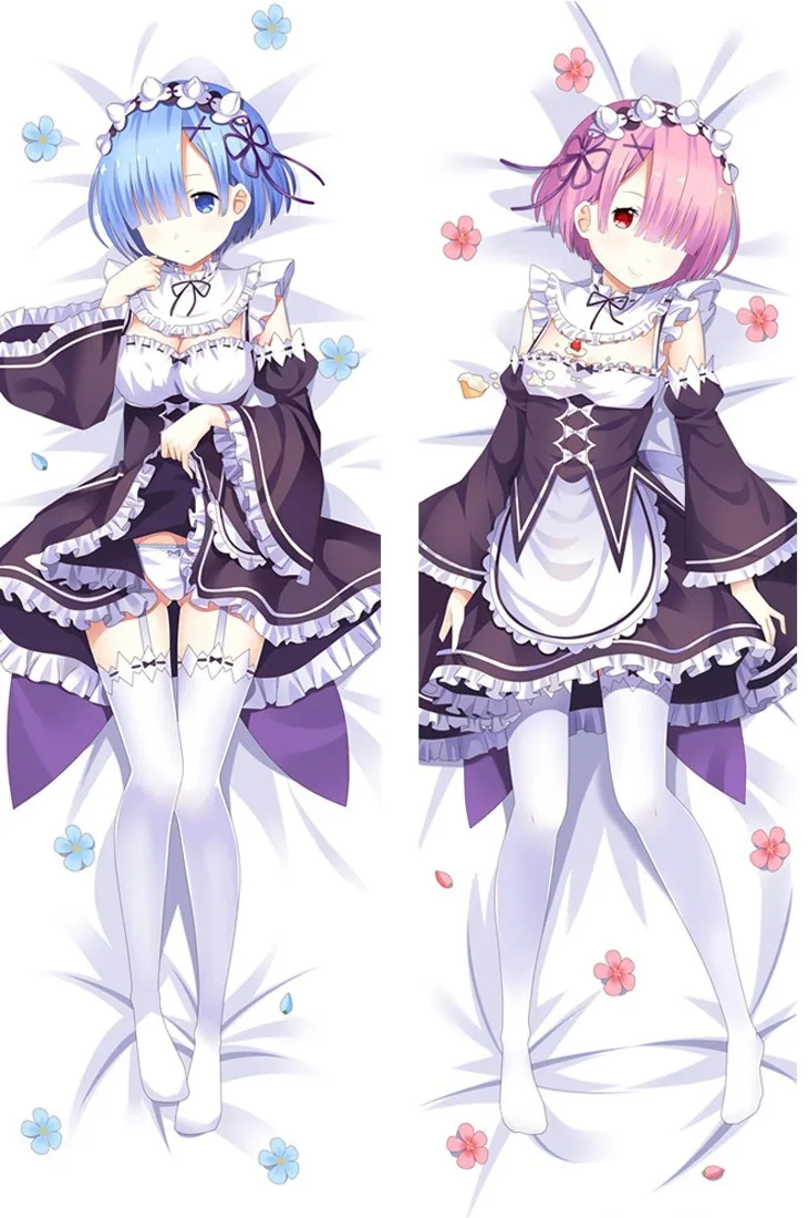 Японское аниме Re: Zero Hajimeru Isekai Seikatsu Rem Ram обнимающий тело наволочка чехол Прямая поставка Dakimakura Otaku - Цвет: J