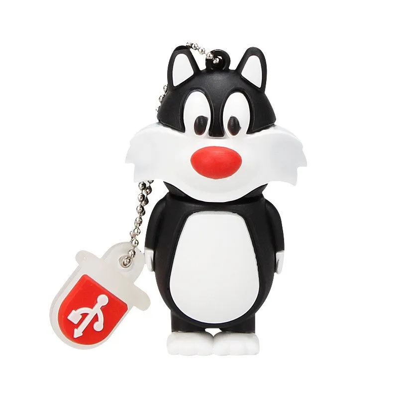 Cat USB флеш-накопитель серии animal с реальной емкостью, 128 ГБ, флешка, 4 ГБ, 8 ГБ, флеш-накопитель, 16 ГБ, 32 ГБ, 64 ГБ, usb карта памяти с мультяшным кроликом - Цвет: Cat