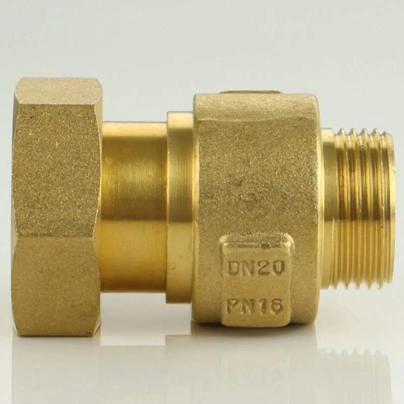 Медный медный обратный клапан 3/4 'ɽN20 женский резьбовой поворотный 1/2''
