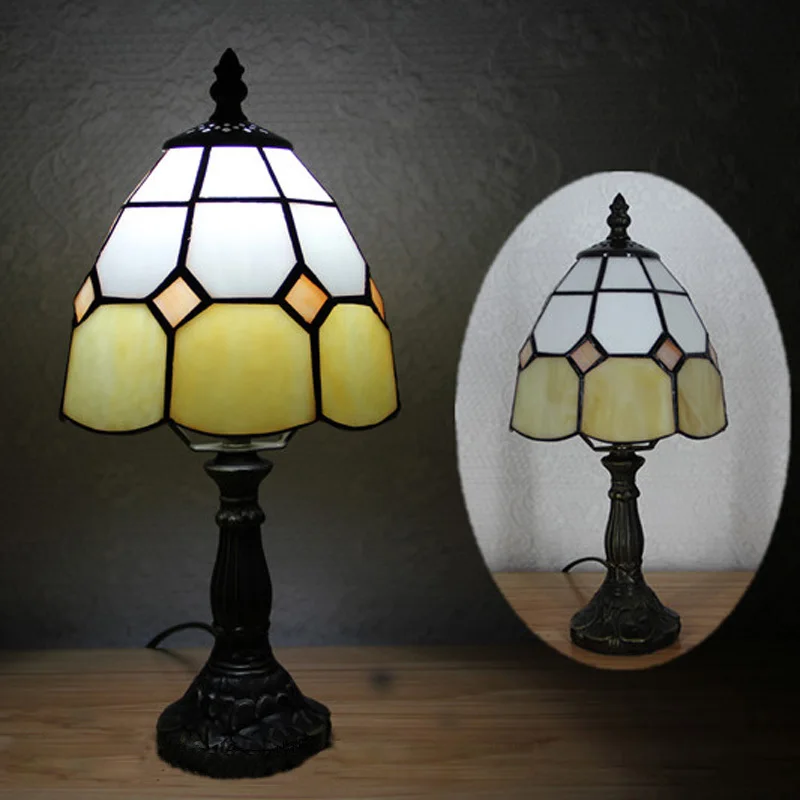 Винтажный Настольный светильник Tiffany в решетку из смолы|desk lighting fixtures|desk lighttable light
