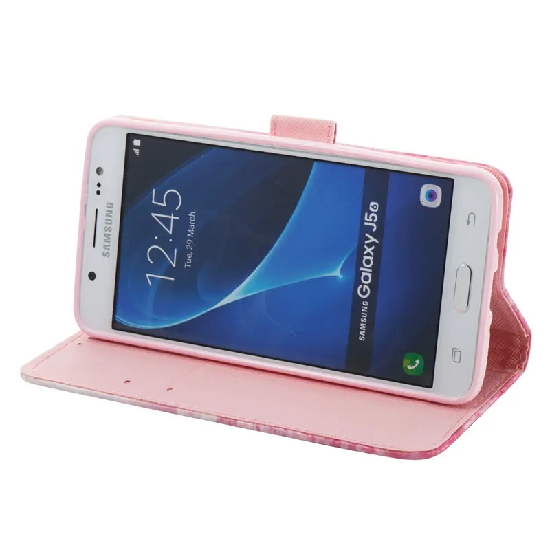 Роскошные Флип Бумажник кожаный чехол для samsung Galaxy J5 2016 J510 J510F SM-J510F телефона