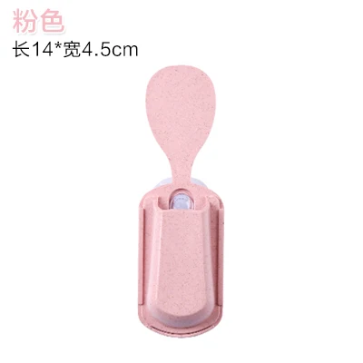 Pink 1 шт. пшеничная соломинка рисовая ложка стул кухня пластиковая стойка для хранения кухонный держатель Органайзер полка - Цвет: Pink