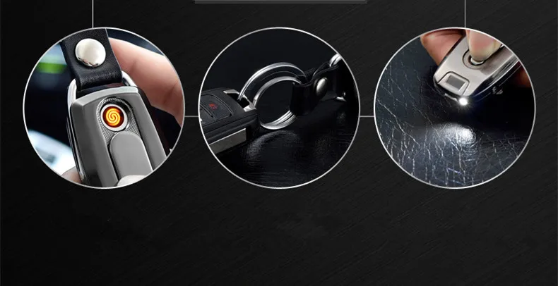 Брелок сигарета турбо Зажигалка металлическая usb-зажигалка перезаряжаемая Электронная Зажигалка Кожаная брелок сигары Palsma