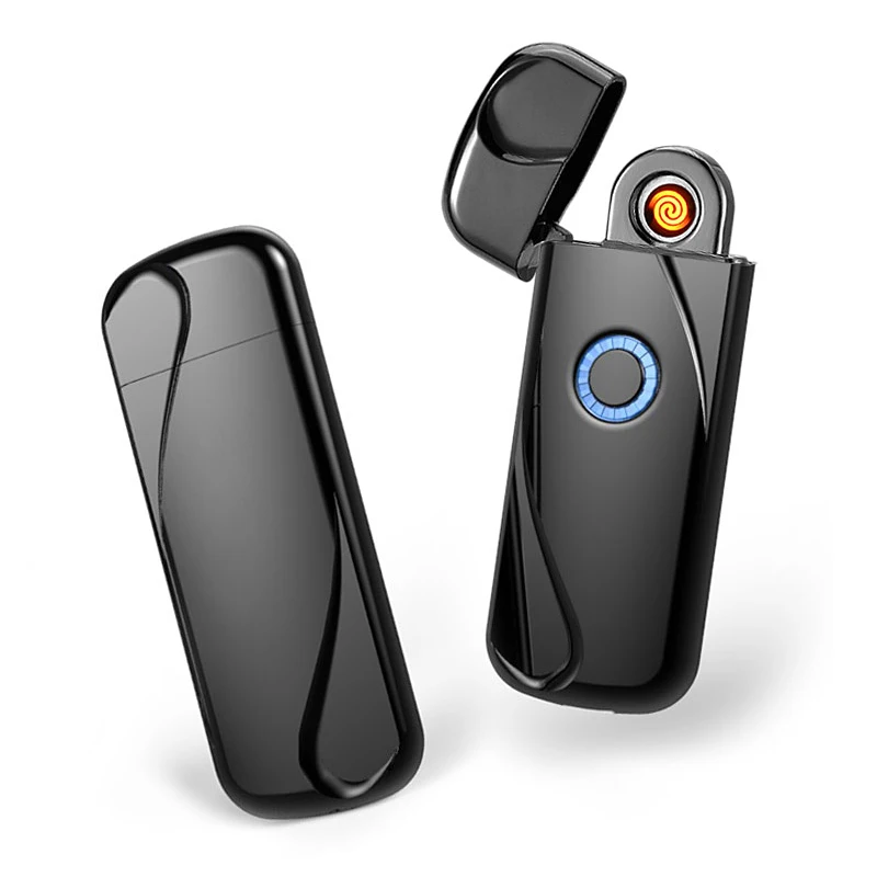 USB Перезаряжаемые электронные плазмы Зажигалка лед лица ультра тонкий