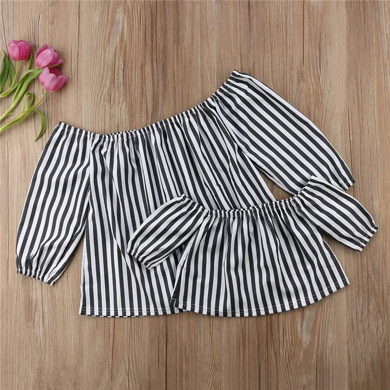 2018 популярная модная повседневная семейная одежда одинаковые топы для мамы и