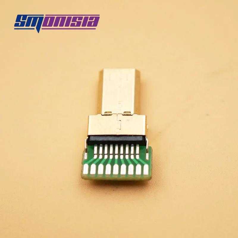 10 шт./лот Mini Micro HDMI совместимые штекеры позолоченные типа D с PCB штекеры|plug connector|plug