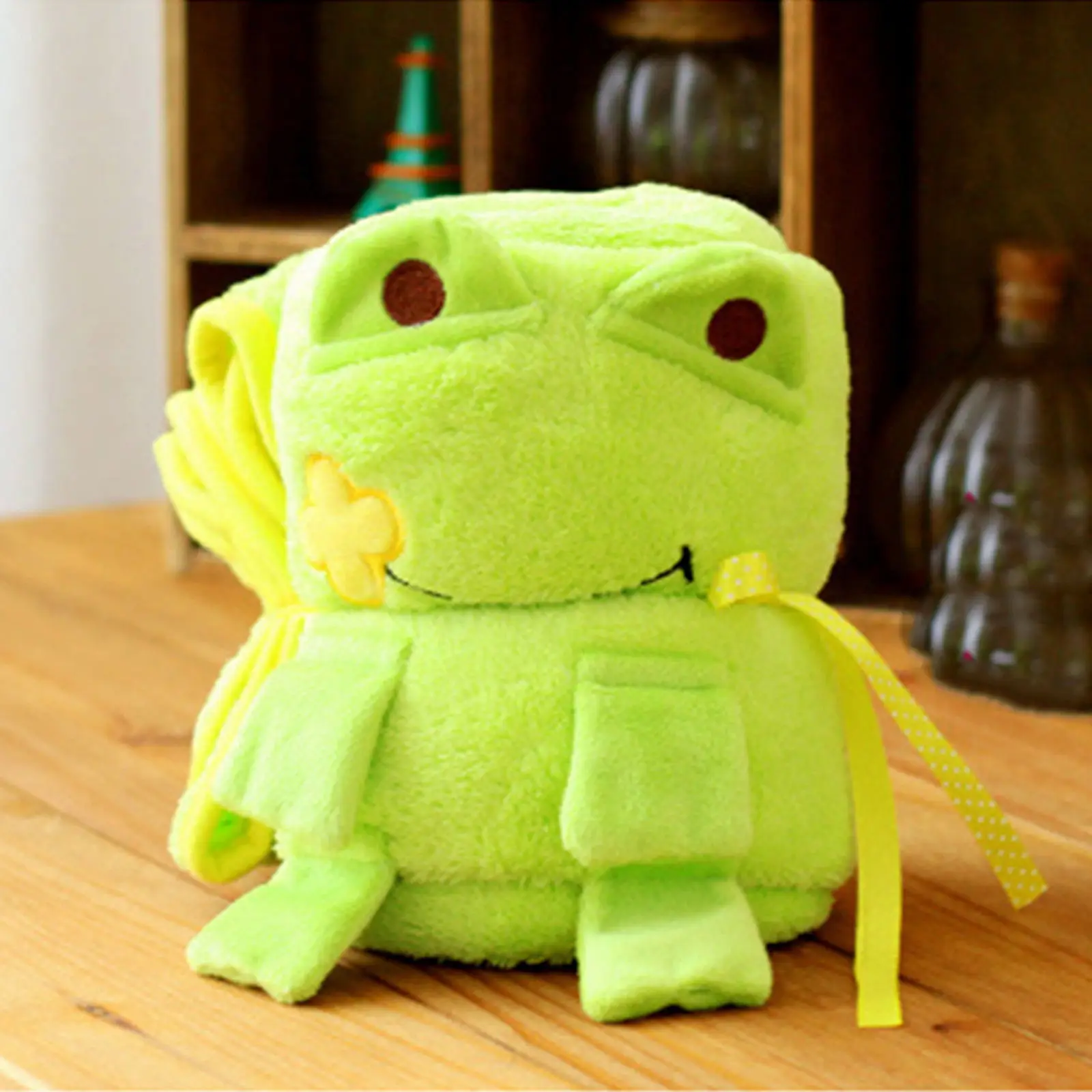 Frog Милое детское одеяльце для сна из кораллового флиса с животными, Пеленальное полотенце для новорожденных - Цвет: Frog