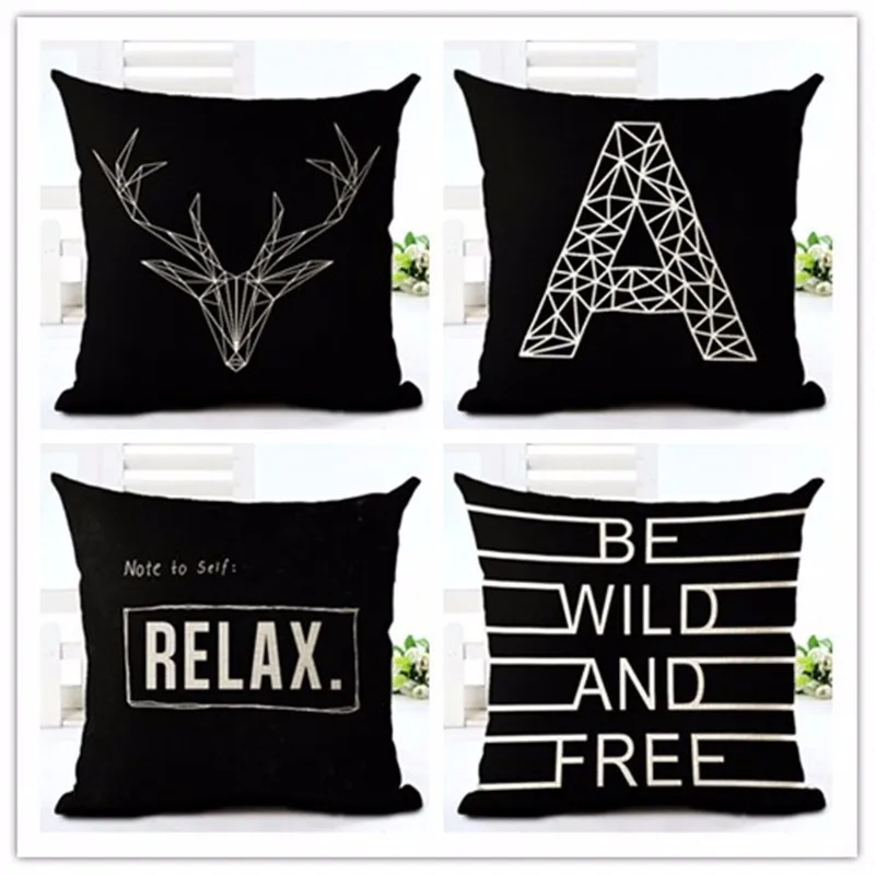 The Newest American Style Geometric Pattern Cushion Home Decorative Pillowcase Linen Cojines Square Throw Pillow Almofadas | Дом и сад
