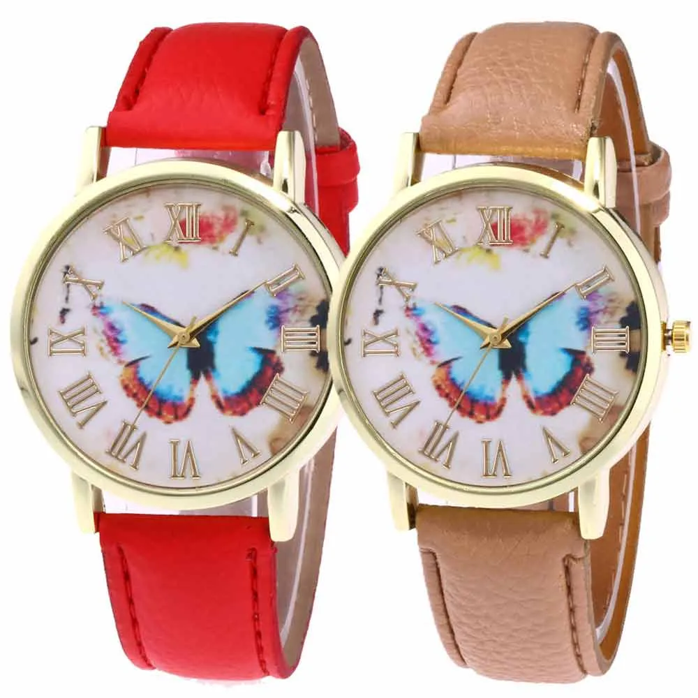 Часы наручные женские с принтом бабочки повседневные 2019 | Наручные часы