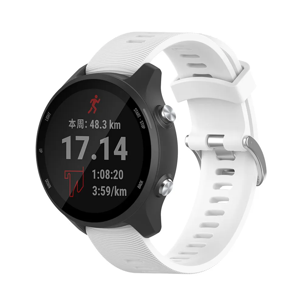 Ремешок силиконовый для наручных часов Garmin Forerunner 245 645 245M vivoactive 3 music Galaxy Watch 42 мм