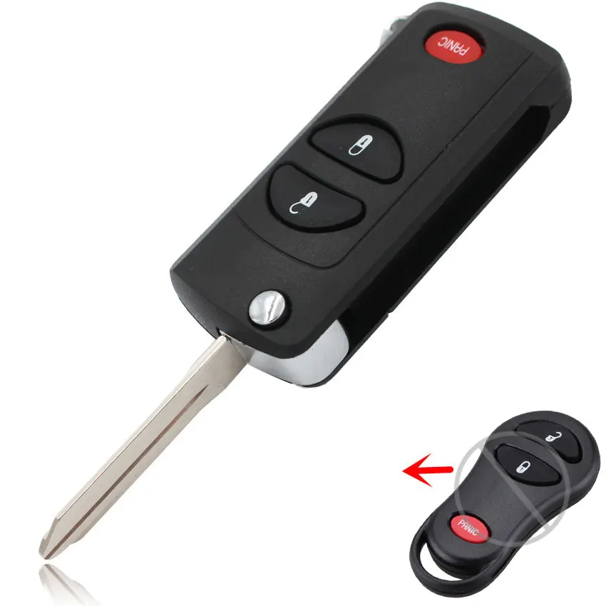 2/3/4/2+ 1/3+ 1 кнопка для Chrysler Jeep Grand Cherokee PT Cruiser Voyager преобразования удаленное Брелок чехол