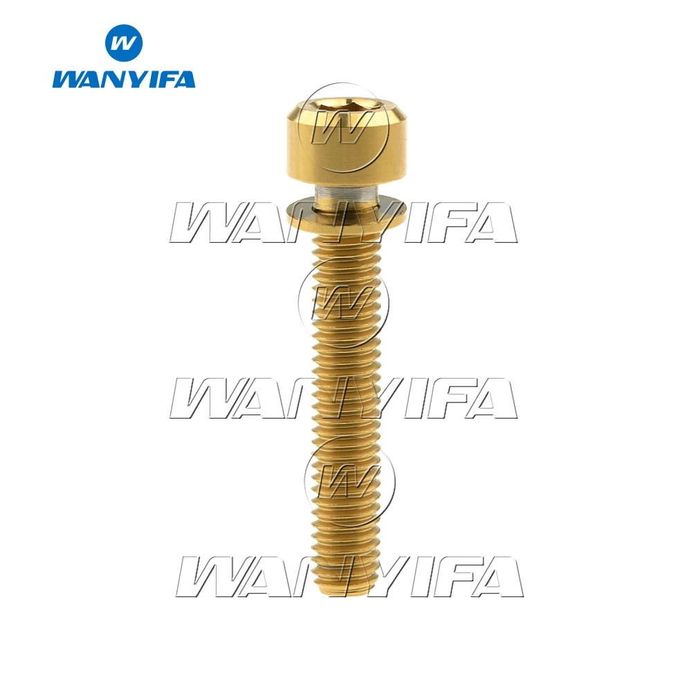 Титановый болт M6x 16 18 20 25 35 мм шестигранные шурупы с шайбой для велосипеда