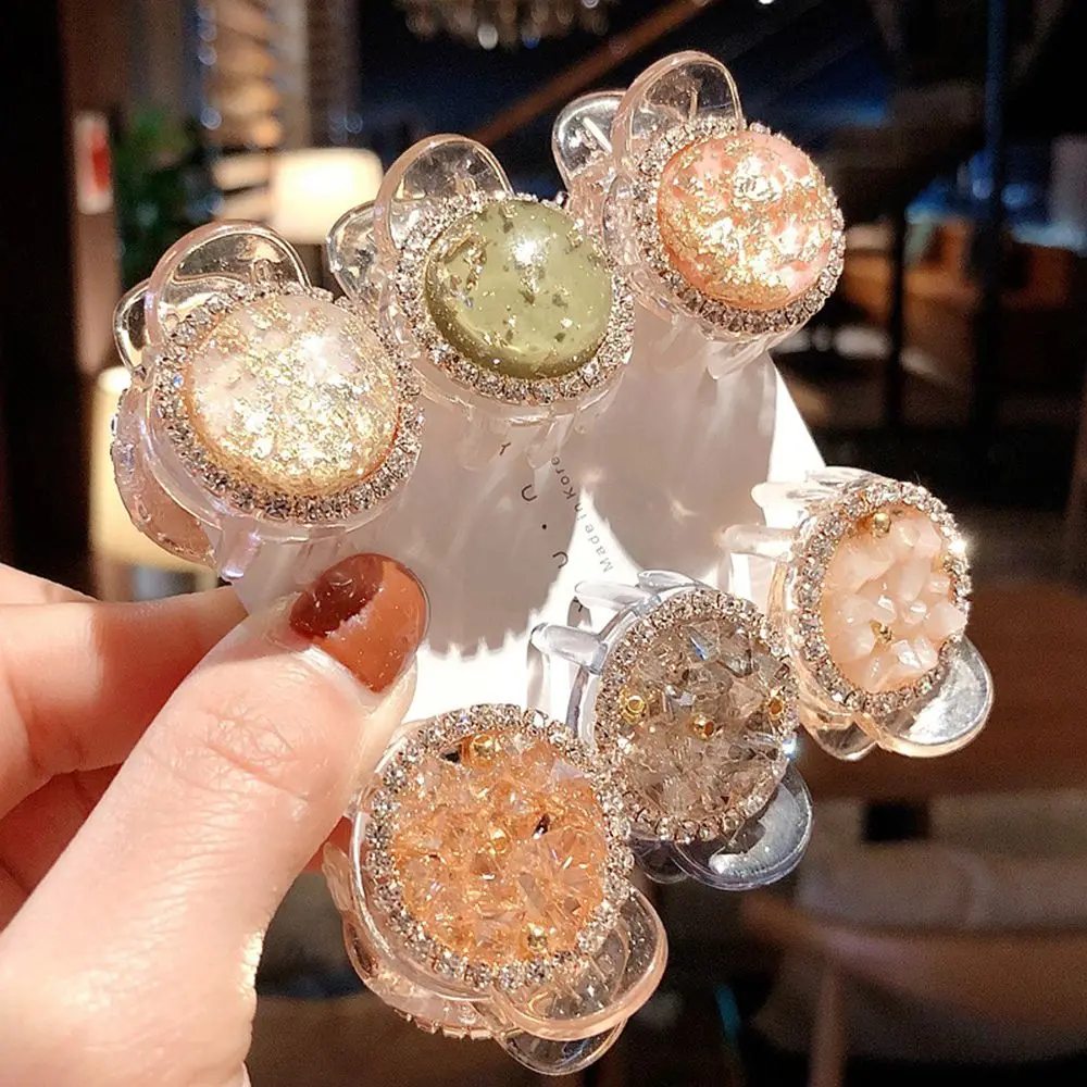 

Crystal hair catching temperament lady catching clip hairpin Korea ins fairy hairpin catching clip headpiece ponytail hairpin