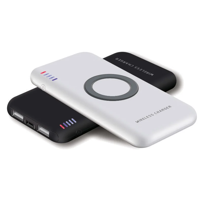 Qi Беспроводной Зарядное устройство Мощность Bank Dual USB внешний Батарея для iphone XS Max XR X 8 плюс samsung Примечание 8 s9 S8 Быстрая зарядка