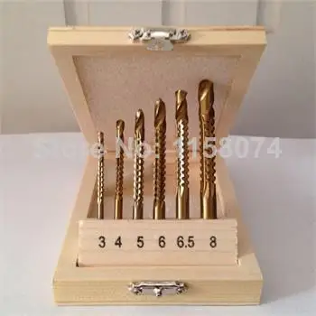 Новый 6 шт. 3 мм 4 мм 5 мм 6 мм мм 5 8 титановое покрытие сверла Дерево