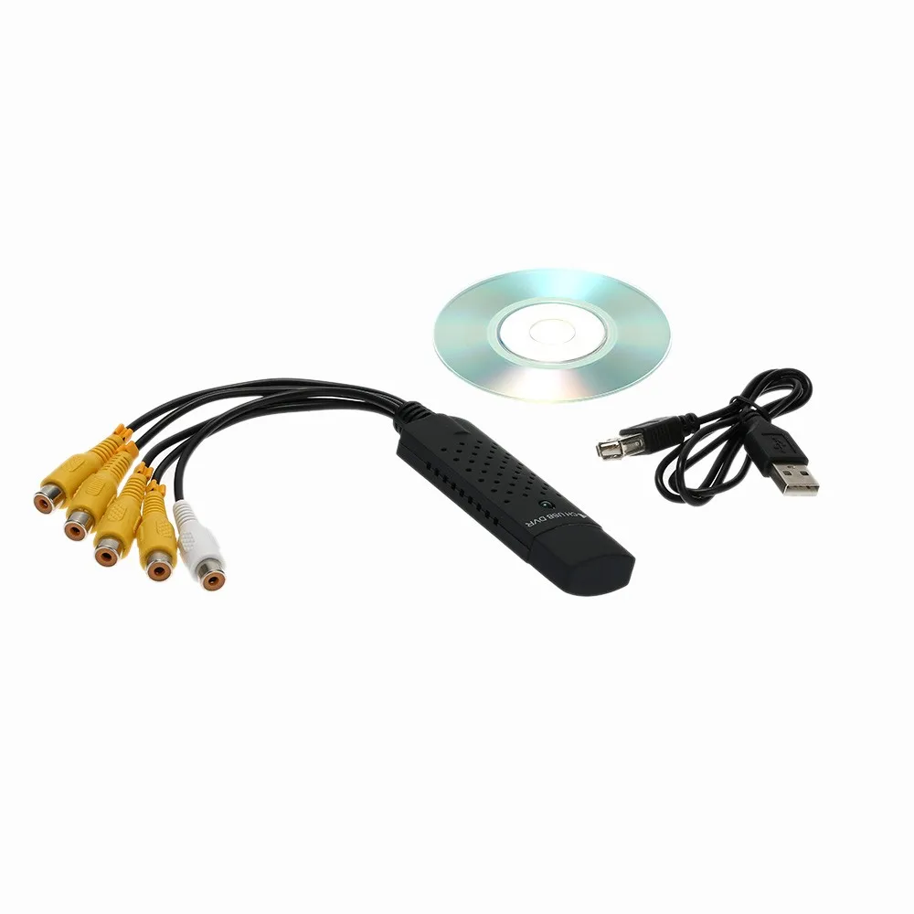 4 канальный USB 2.0 DVR видеозахвата Аудио запись карты адаптер композитного RCA Вход