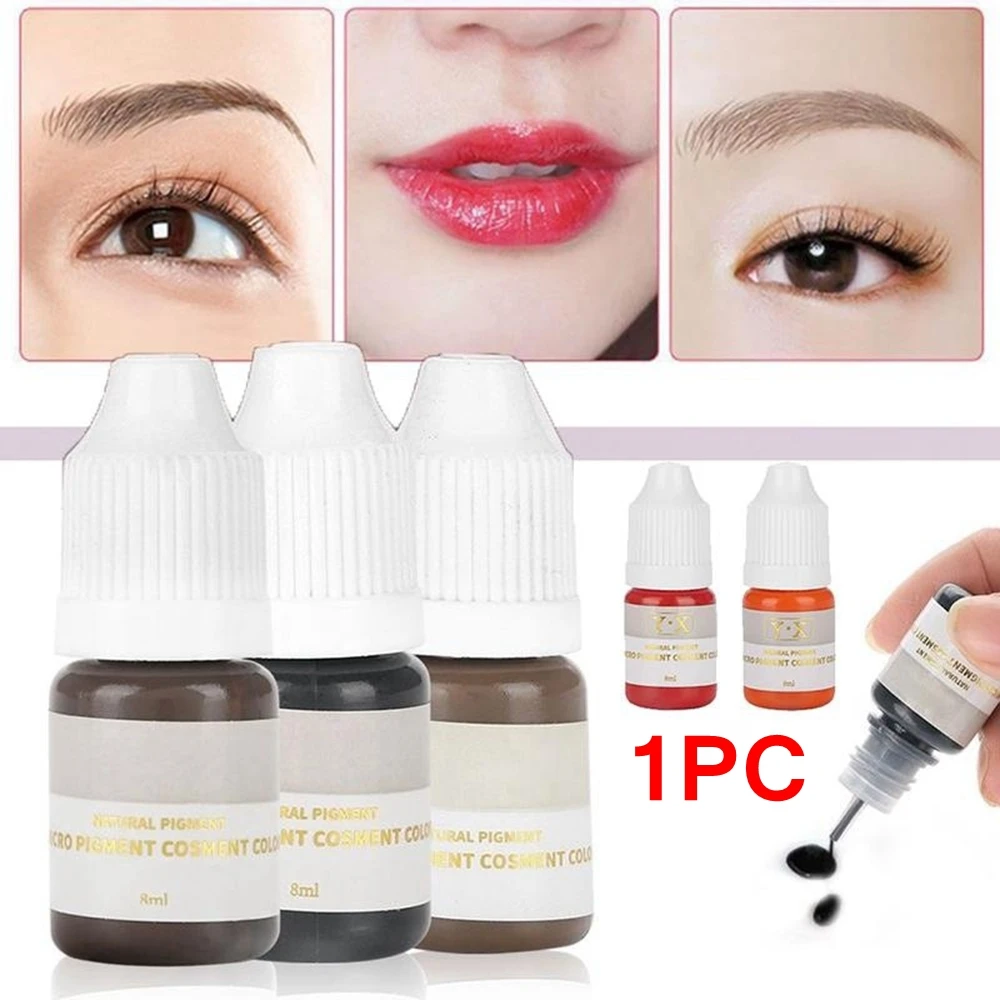 

22 Color 8ML Semi Permanent Makeup Pigment Eyebrow Eyeliner Lip Tattoo Ink Easy To Paint Body Art Color Ink Beauty Tool Supplies