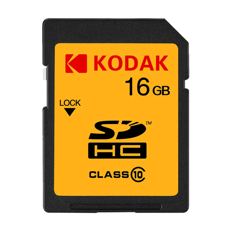 16GB Sd-карта Kodak, 16 ГБ, 32 ГБ, 64 ГБ, 128 ГБ, флеш-карта памяти U1 U3, класс 10, высокоскоростная sd карта Tarjeta для цифровой зеркальной камеры - Емкость: 16GB