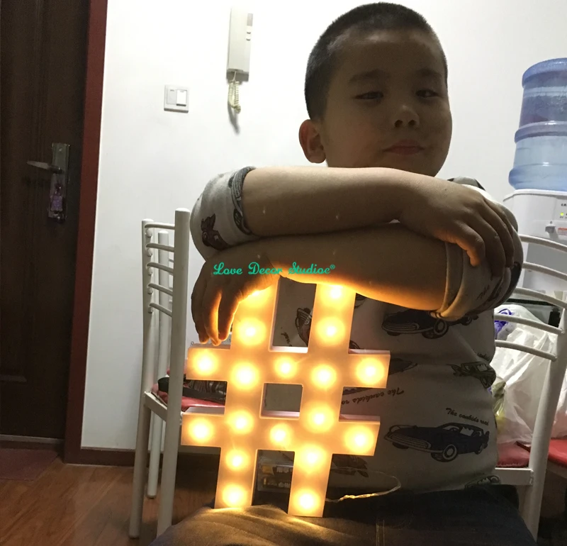 

Декоративные Деревянные ПВХ письмо "#" led подсветкой с чисто белый знаковое событие-Свет Письма и подсветкой Главная Свадебные decora