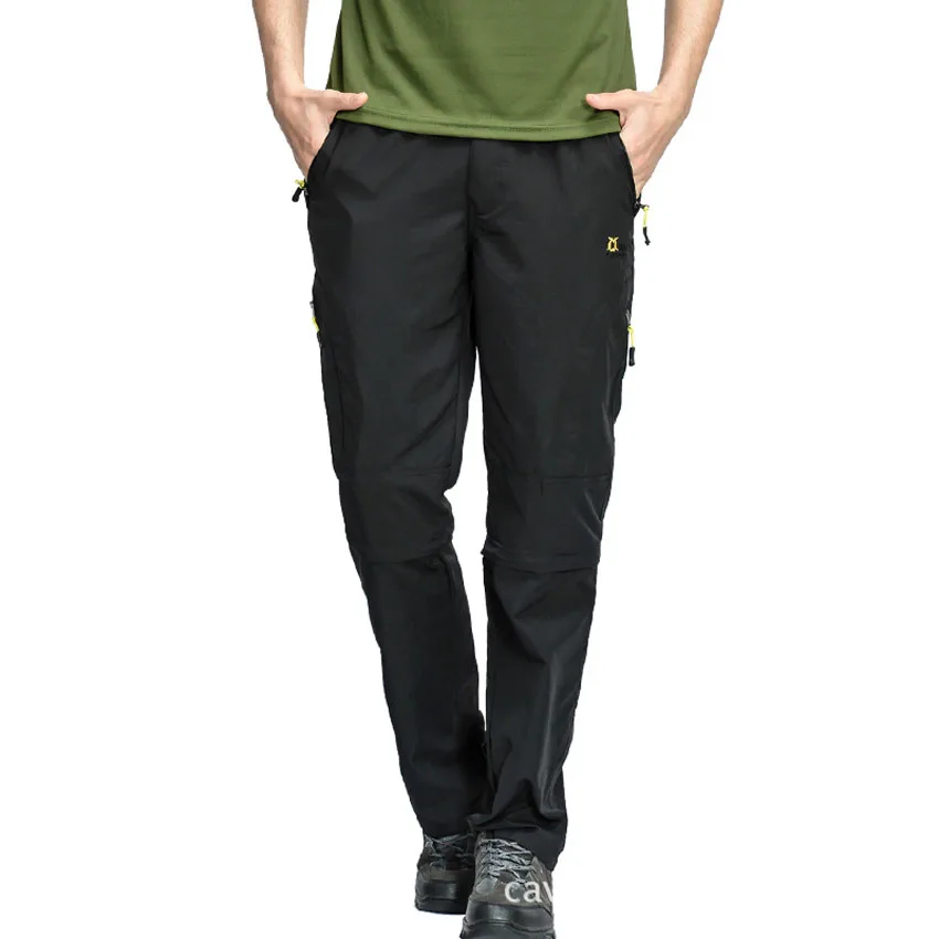 Мужские летние быстросохнущие дышащие штаны уличные водонепроницаемые съемные