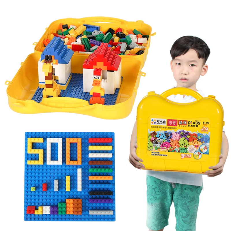 500 г красочные DIY маленькие строительные блоки с чемоданом 24X24 точки опорная